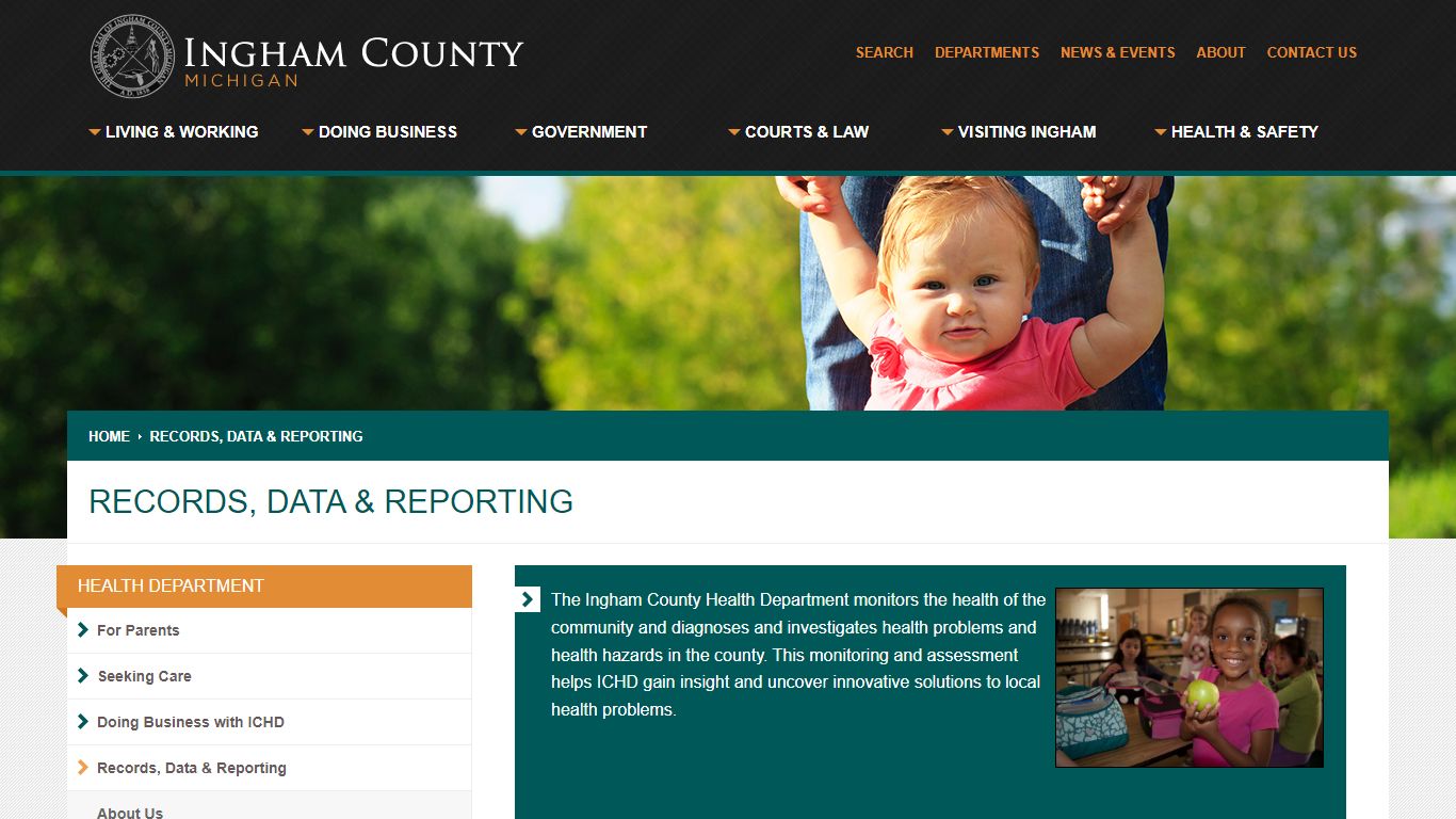 Health Department > Records, Data & Reporting - Ingham County, Michigan